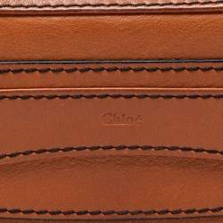 Pre Owned Chloe Brown Leather Continental Wallet