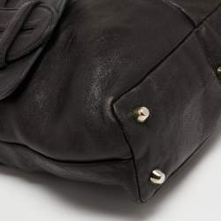 Pre Owned Chloe Black Leather Twin Pocket Shopper Tote