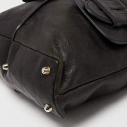 Pre Owned Chloe Black Leather Twin Pocket Shopper Tote