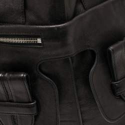 Pre Owned Chloe Black Leather Twin Pocket Shopper Tote