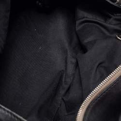 Pre Owned Chloe Black Leather Heart Charm Flap Satchel