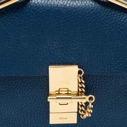 Pre Owned حقيبة كتف كلوي درو جلد سوداء صغيرة