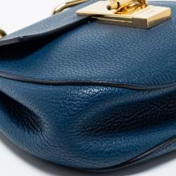 Pre Owned حقيبة كتف كلوي درو جلد سوداء صغيرة