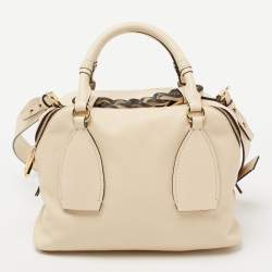 Pre Owned Chloe Beige Leather Medium Daria Satchel