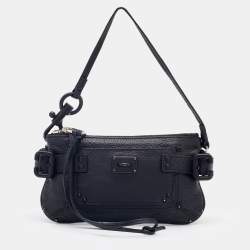 Pre Owned Chloe Black Leather Paddington Clutch