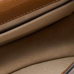 Pre Owned حقيبة كلتش كلوي سوار النيل سويدي وجلد لامع بيج