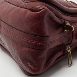 Pre Owned Chloe Burgundy Leather Medium Paraty Satchel
