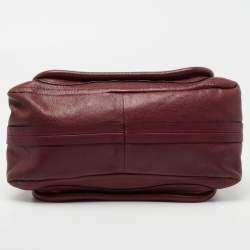 Pre Owned Chloe Burgundy Leather Medium Paraty Satchel