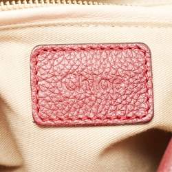 Pre Owned Chloe Burgundy Leather Medium Paraty Satchel