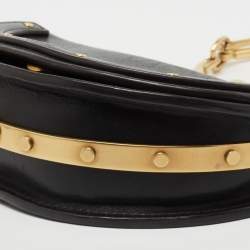 Pre Owned Chloe Black Leather Small Nile Bracelet Minaudière Crossbody Bag