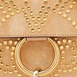 Chloé Beige Leather and Suede Mini Faye Crossbody Bag