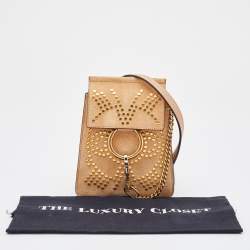 Chloé Beige Leather and Suede Mini Faye Crossbody Bag