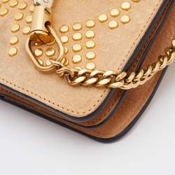 Chloé Beige Leather and Suede Mini Faye Crossbody Bag