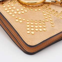 Chloé Beige Leather and Suede Mini Faye Crossbody Bag