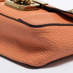 Chloe Orange Leather Mini Elsie Crossbody Bag