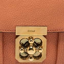 Chloe Orange Leather Mini Elsie Crossbody Bag