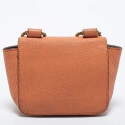 Chloe Orange Leather Mini Elsie Crossbody Bag