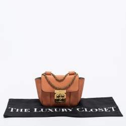 Chloe Orange Leather Mini Elsie Crossbody Bag