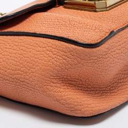 Chloe Orange Leather Mini Elsie Crossbody Bag