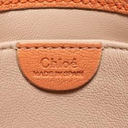 Chloe Orange Leather Mini Elsie Crossbody Bag
