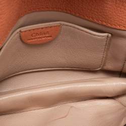 Chloe Orange Leather Mini Elsie Crossbody Bag