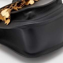 Pre Owned Chloe Black Leather Small Embellished Hudson Shoulder Bag