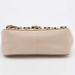 Pre Owned Chloe Baby Pink Leather Crystal Embellished Elsie Shoulder Bag