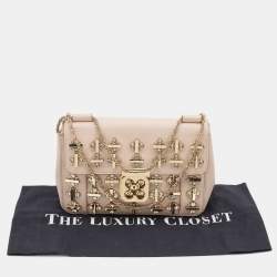 Pre Owned Chloe Baby Pink Leather Crystal Embellished Elsie Shoulder Bag