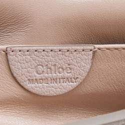 Pre Owned Chloe Baby Pink Leather Crystal Embellished Elsie Shoulder Bag