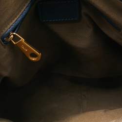 مملوكة مسبقًا Chloe Blue Leather Small Marcie Satchel