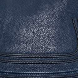 مملوكة مسبقًا Chloe Blue Leather Small Marcie Satchel