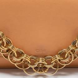 Pre Owned Chloe Beige Leather Drew Bijou Clutch