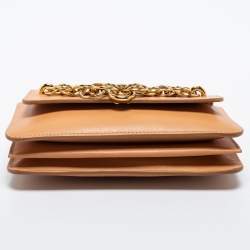 Pre Owned Chloe Beige Leather Drew Bijou Clutch