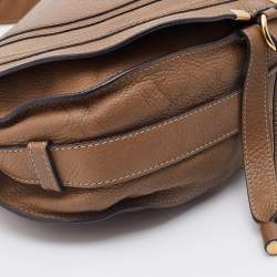 Chloe Beige Leather Medium Marcie Crossbody Bag