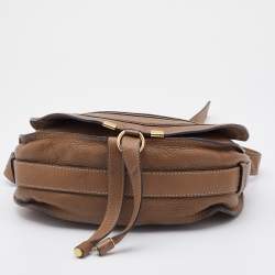 Chloe Beige Leather Medium Marcie Crossbody Bag