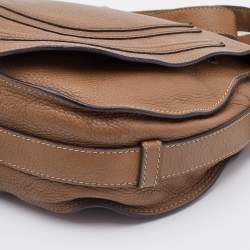 Chloe Beige Leather Medium Marcie Crossbody Bag