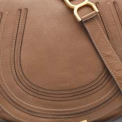 Chloe Beige Leather Medium Marcie Crossbody Bag