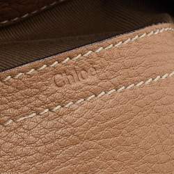 Chloe Beige Leather Medium Marcie Crossbody Bag