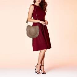 Chloe Beige Leather Medium Marcie Crossbody Bag