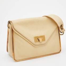 Pre Owned Chloe Beige Leather Medium Sally Shoulder Bag