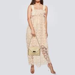 Pre Owned Chloe Beige Leather Medium Sally Shoulder Bag