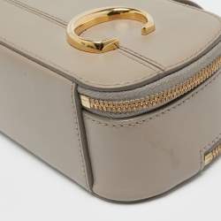 Pre Owned Chloe Beige Leather Mini C Vanity Shoulder Bag
