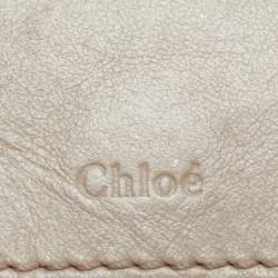 Pre Owned Chloe Beige Leather Mini C Vanity Shoulder Bag