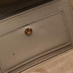 Pre Owned Chloe Beige Leather Mini C Vanity Shoulder Bag