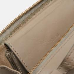 Pre Owned Chloe Beige Leather Mini C Vanity Shoulder Bag