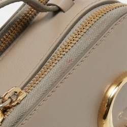 Pre Owned Chloe Beige Leather Mini C Vanity Shoulder Bag