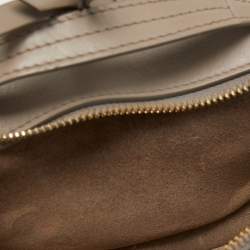 Pre Owned Chloe Beige Leather Mini C Vanity Shoulder Bag