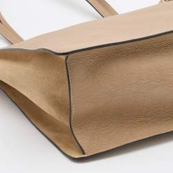 Pre Owned Chloe Beige Leather and Suede Tote