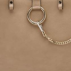 Pre Owned Chloe Beige Leather and Suede Tote