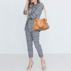 Pre Owned Chloe Brown Leather Medium Paraty Satchel